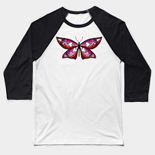 Fly With Pride: Lesbian Flag Butterfly Baseball T-Shirt